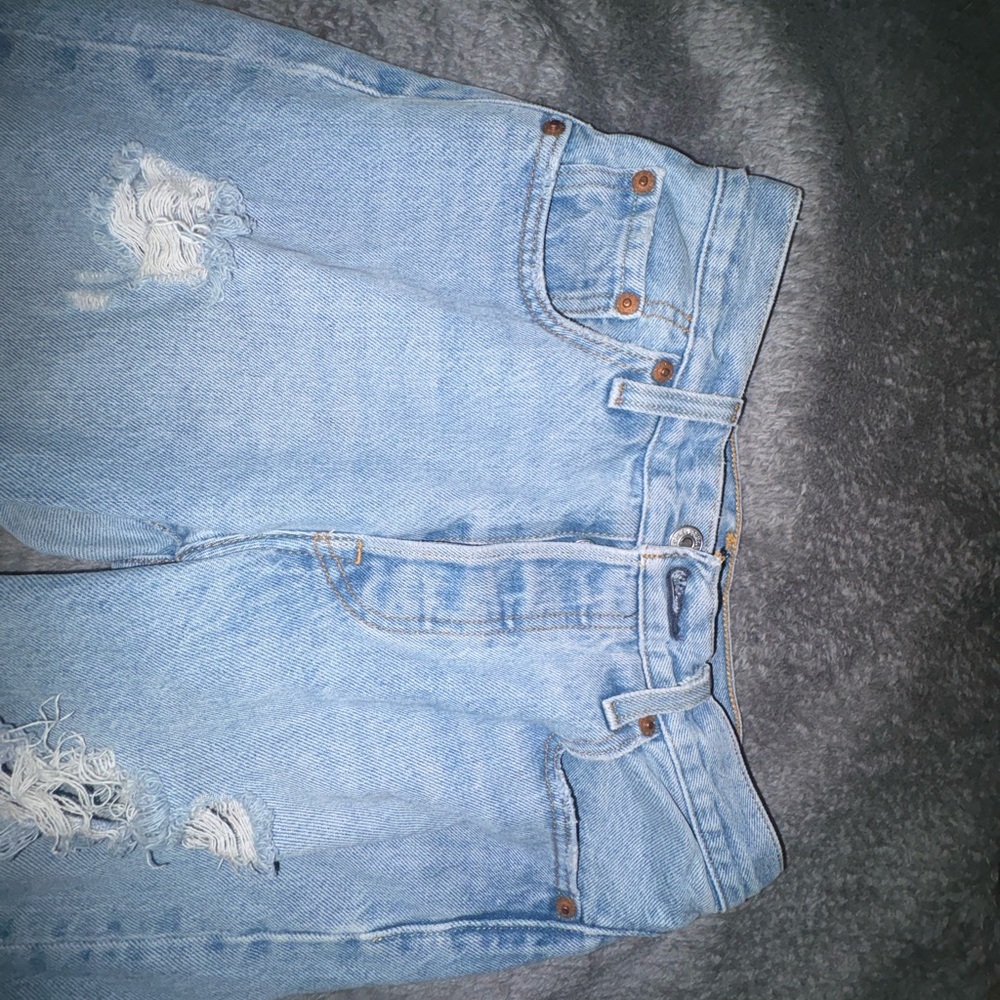 Stylish Light Blue Distressed Women Jeans